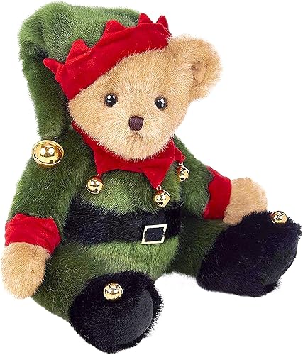 Vista 24 de Bearington - Osito de peluche navideño Jolly Jingles, 10 pulgadas alto, con pelaje ultrasuave, gorro de Papá Noel, bolsa de juguetes, lazo de satén