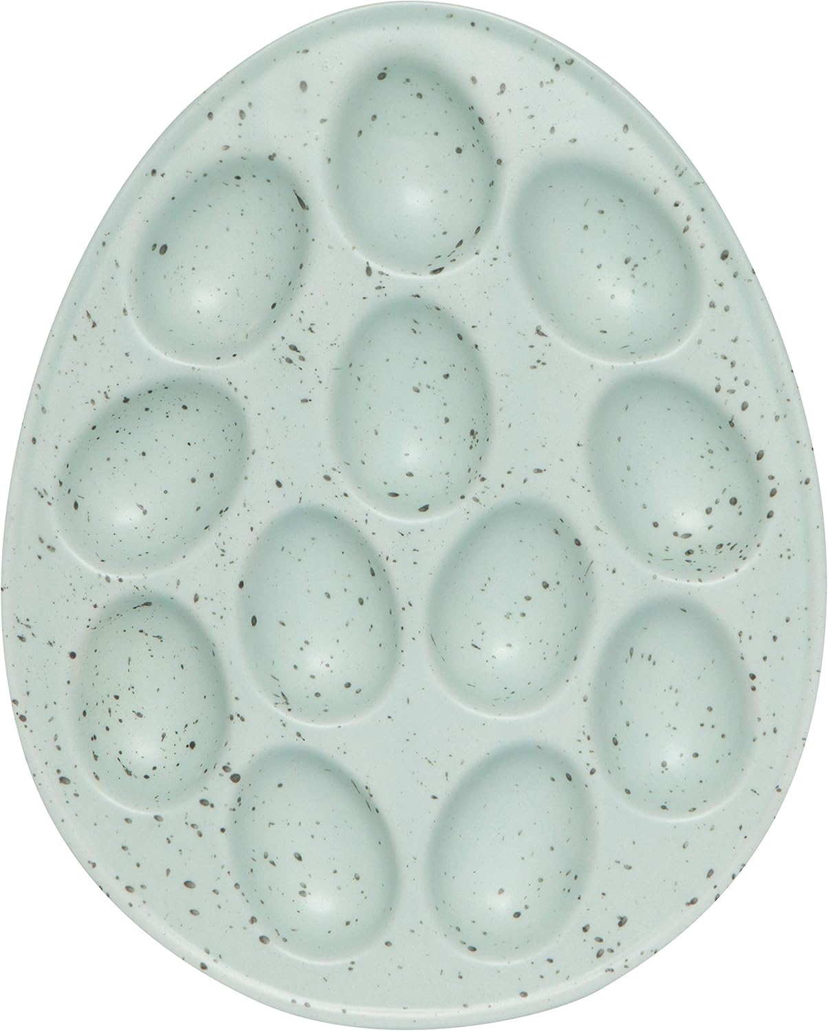 Now Designs Deviled Egg Tray, Robin Blue - Holds Dozen Eggs | Stoneware