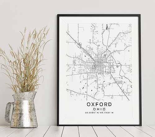 Miniatura 6 de Mapa de Oxford, Ohio, Light 2 (24x36)
