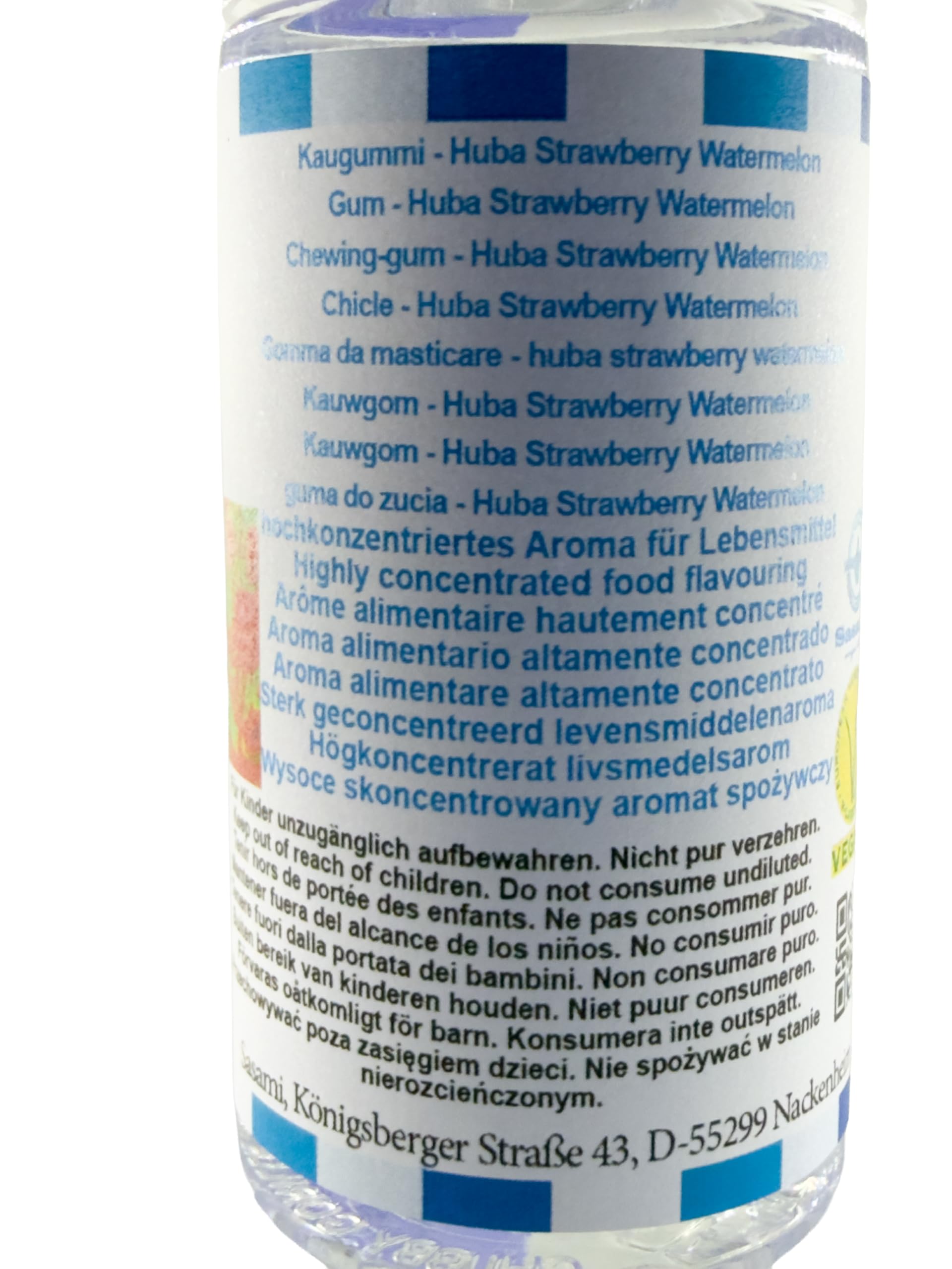 Kaugummi - Huba Strawberry Watermelon Aroma Konzentrat - Vegan - Sasami - 100ml