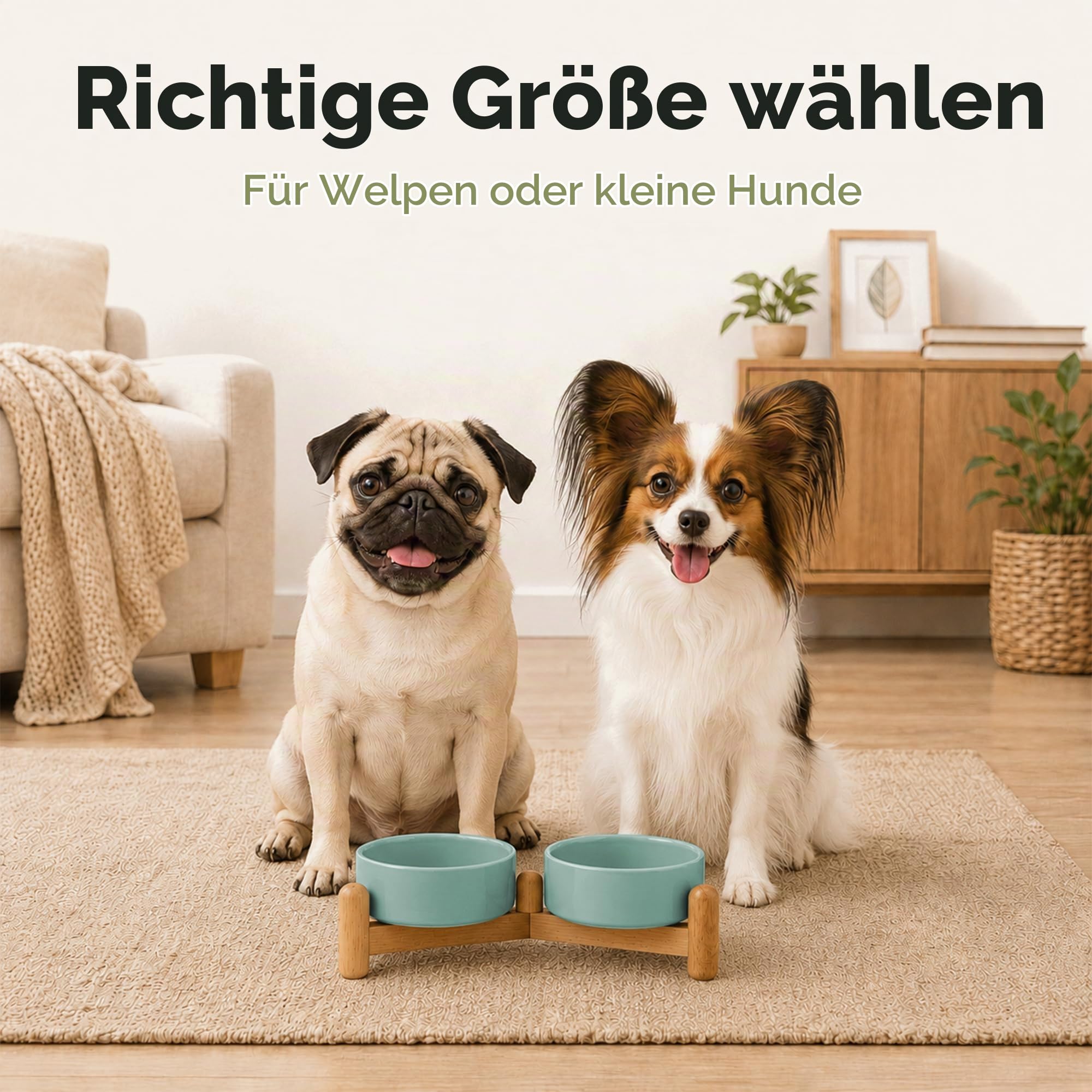 Havniva erhöhte Hundeschalen, Keramik-Hundefutterschalen mit Ständer