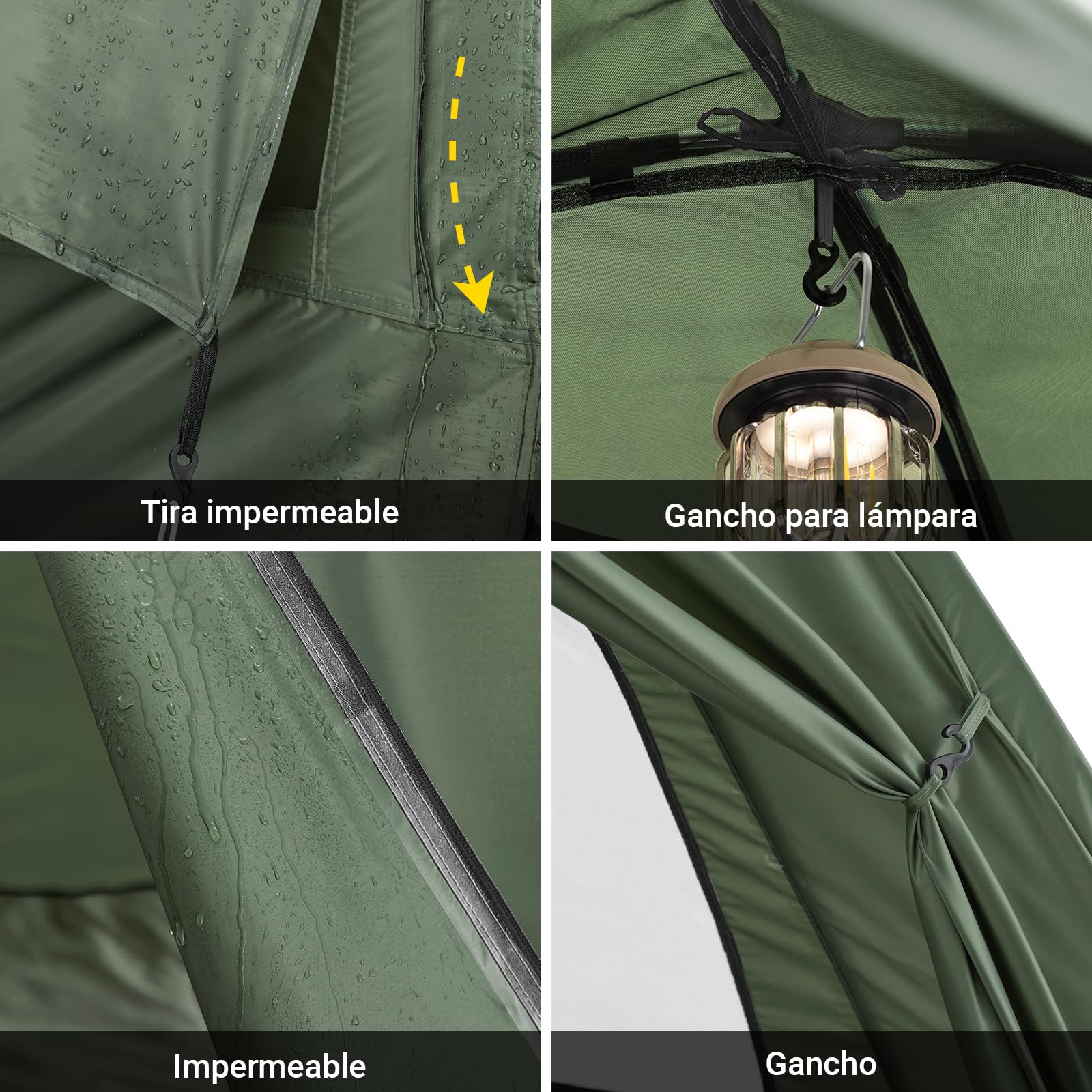 SoBuy Tienda de Campaña Exterior para 1 Persona Tienda de Acampada para Playa Parque 4 en 1 Tiendas iglú con Bolsa de Transporte
