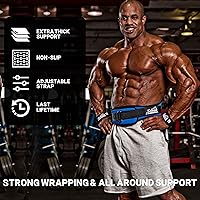 Vista 4 de Schiek Sports Model 1000-BPS Basic 20" Correas de elevación acolchadas - Negro