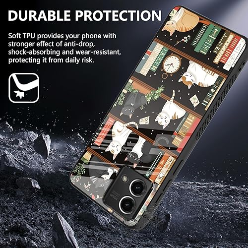 Miniatura 9 de Funda para Moto G Play 4G 2024 de 6.5 pulgadas, esquinas a prueba de golpes, parte trasera de vidrio, antiarañazos, funda protectora delgada y suave
