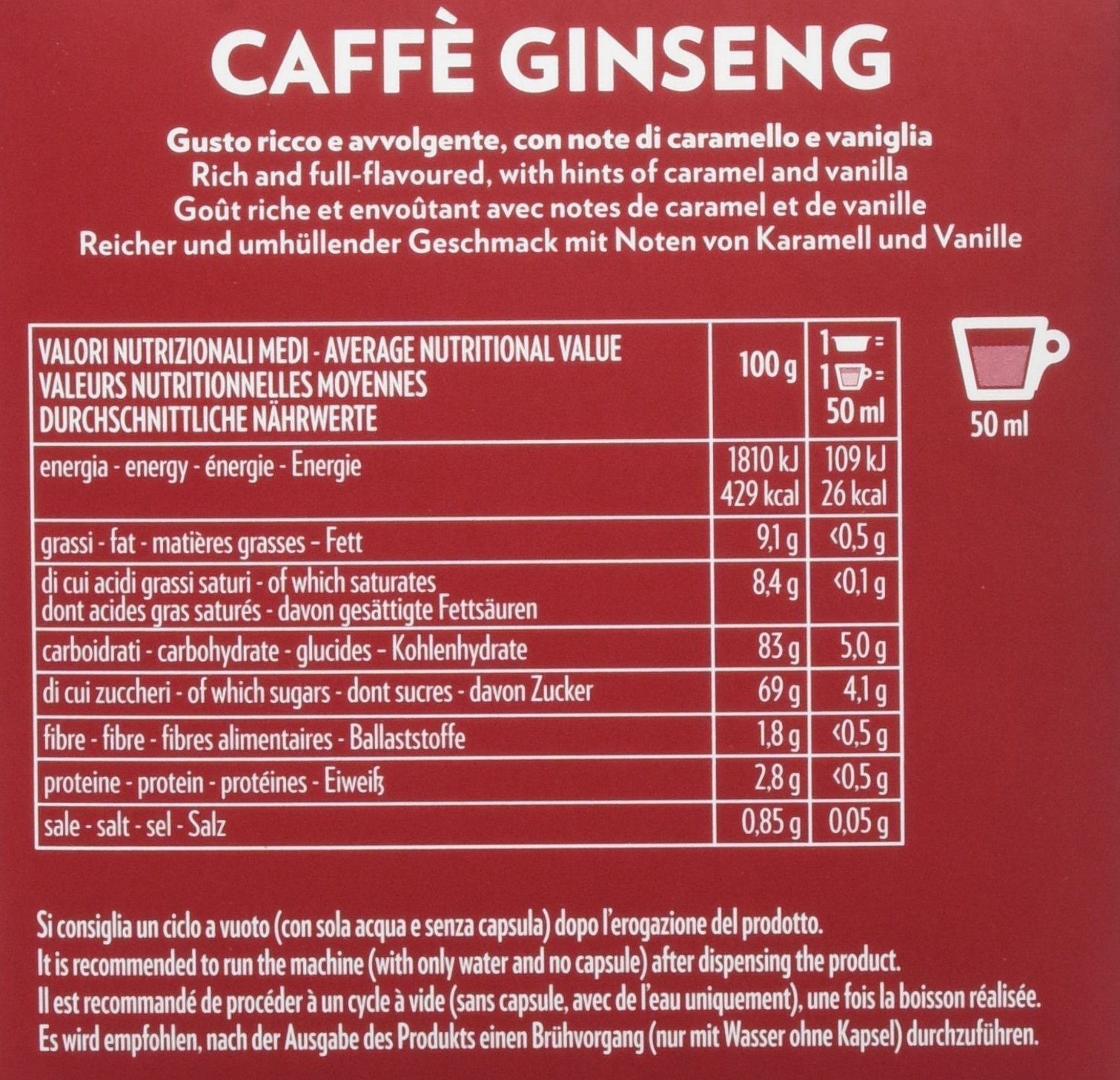 Lavazza Amm Caffè Ginseng Monodose di Caffè - 10 confezioni da 12 capsule [120 capsule]