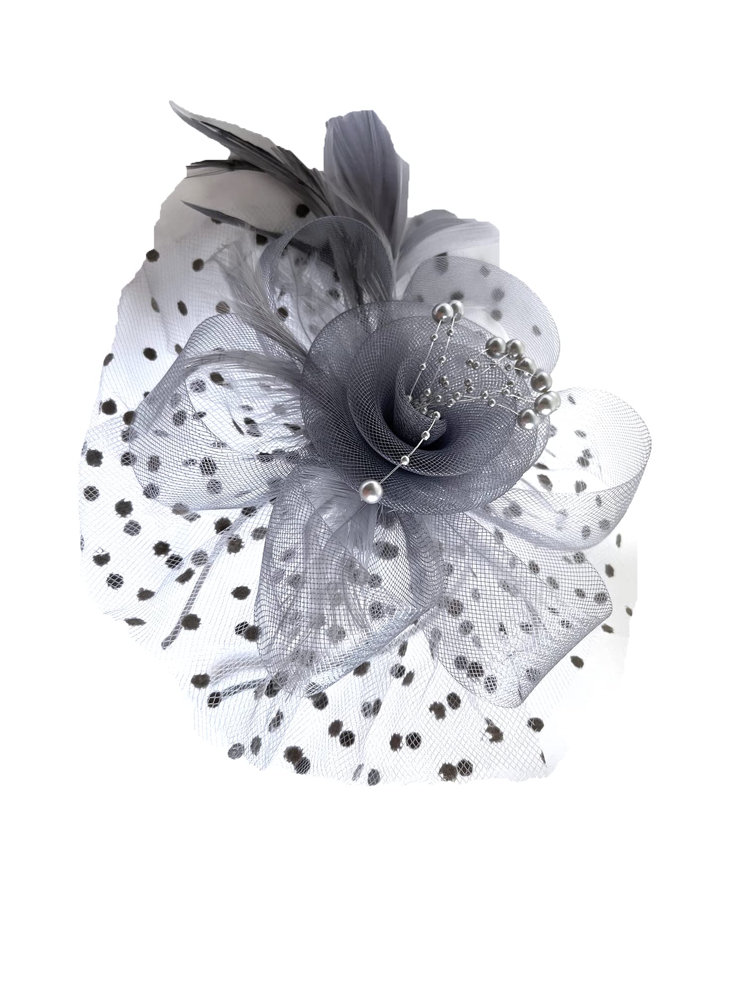 Fascinators for Women - Tea Party, Wedding & Race Hats with Feather, Flower & Beaded Designs - Headband, Hairclips & Mesh Headdress
