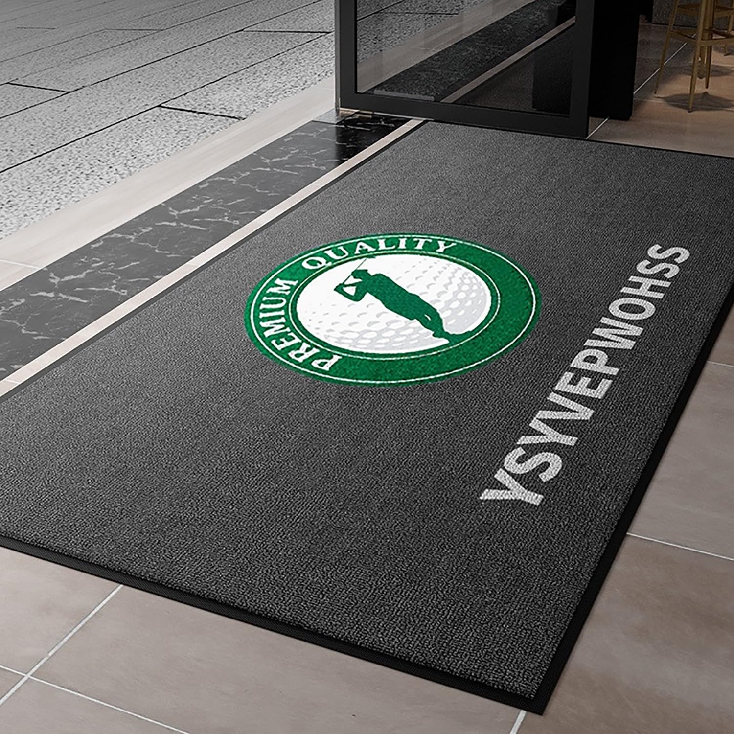 HARVEST HOUSE Tapis Personnalisé de Qualité Commerciale avec Logo de Marque et Texte, Paillasson pour Entreprise, Tapis dans Le Bureau