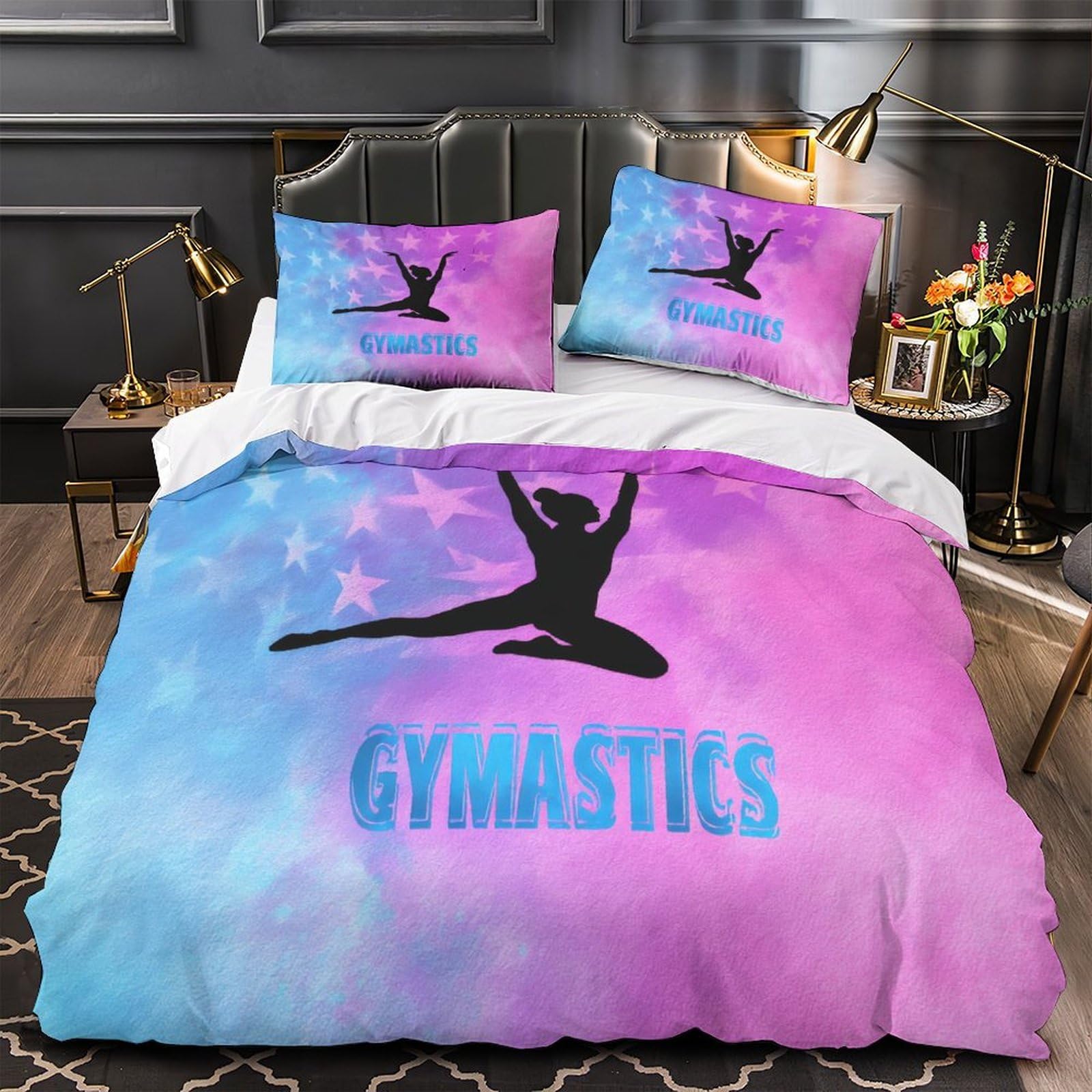 Linge de lit sport hypoallergénique en microfibre douce et résistante pour ado
