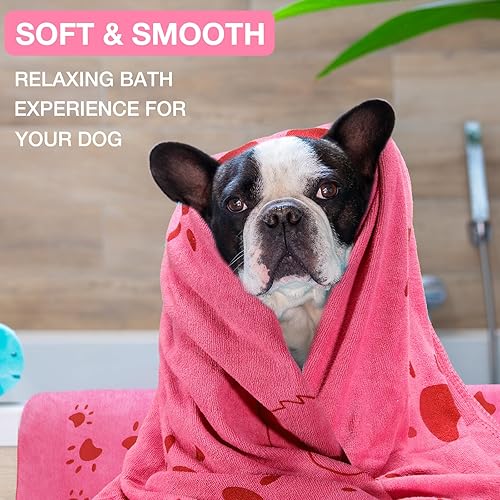 Miniatura 11 de Chumia 8 toallas absorbentes de microfibra absorbente para perros de 55 x 28 pulgadas, para mascotas pequeñas, medianas y grandes, accesorios de 8