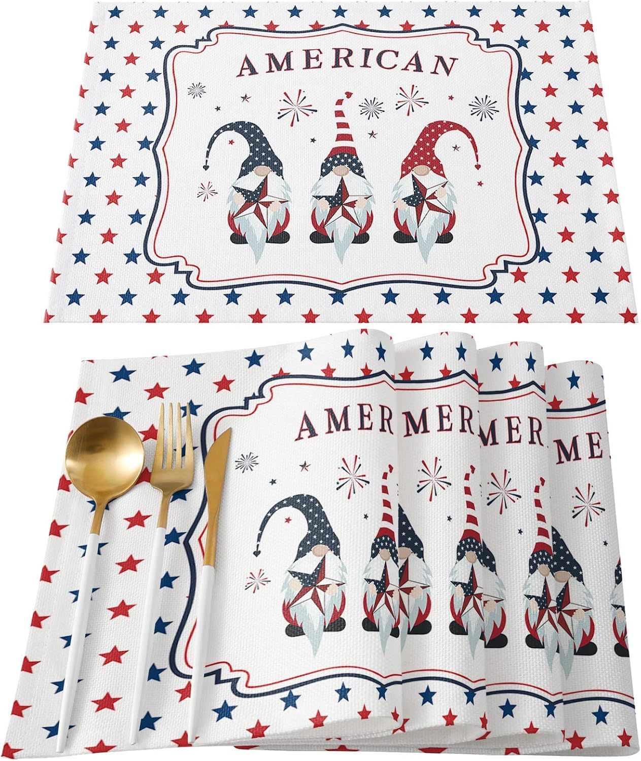 Christmas Snowman Placemats Set of 4,Merry Christmas Table Mats,Washable Placemat Decoration for Kitchen Farmhouse Table,13"x19"