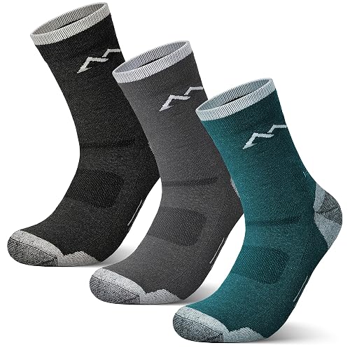 innotree Men's Merino Wool Hiking Socks 3 Pairs