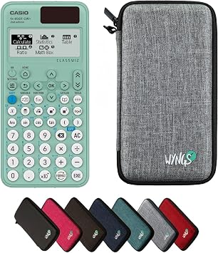 Casio fx-85GTCW+ Green including a WYNGS protective case in Light Grey - Basic Set