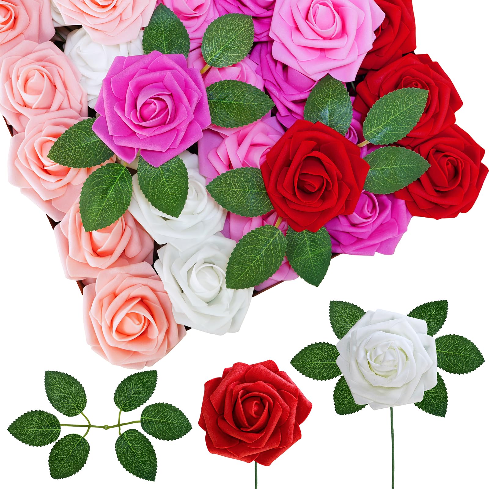 Roses artificielles en mousse Winlyn pour sceller vos souvenirs de mariage éternels