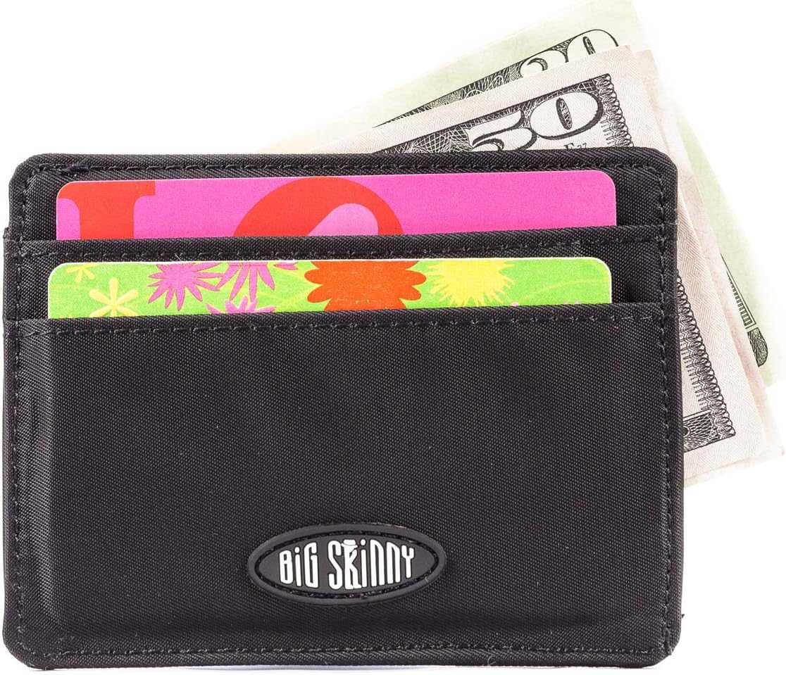 Big Skinny Open Sided Mini Skinny Card Slim Wallet, Holds Up to 9 Cards