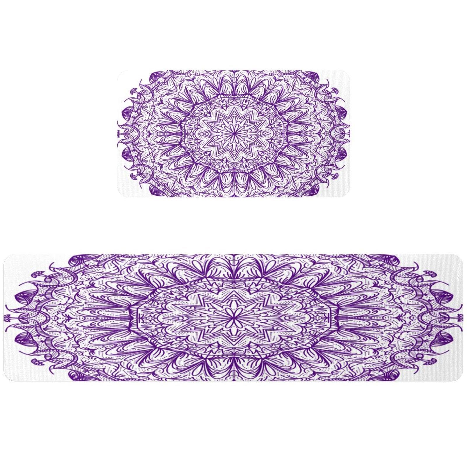Alfombra de cocina mandala para un cuarto de lavado acogedor
