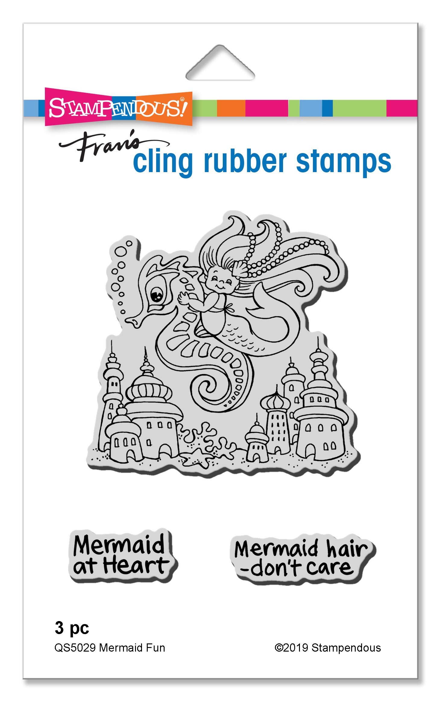 Stampendous Cling Gummistempel Meerjungfrau - 9,5 X 21,6 Cm, Für Bastel- Und Kartenprojekte