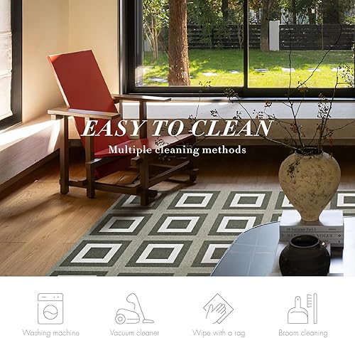 Miniatura 9 de Azulejos de alfombra, 0.35 pulgadas de altura del pelo no adhesivo, azulejos de alfombra de 16 x 16 pulgadas con acolchado antideslizante de