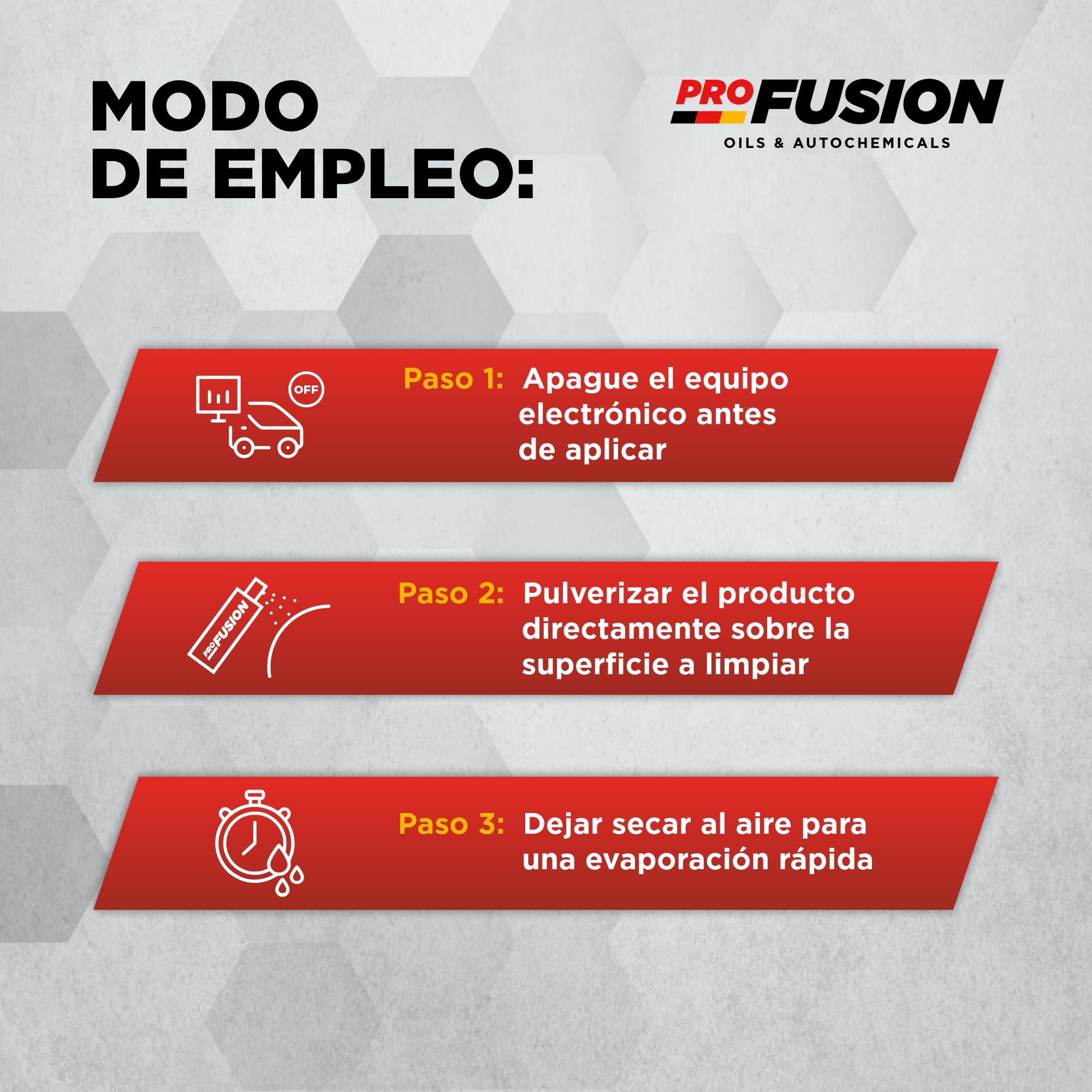 ProFusion Limpia Contactos Electrónicos Pack de 12 - Elimina el Aceite y la Grasa - Rápida Evaporación - Protege contra Las Chispas y el Desgaste - Limpiador para Componentes Electrónicos - 250 ml