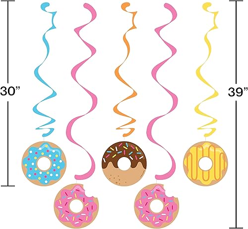 Miniatura 2 de Creative Converting - 324238 Creative Converting Donut Party Dizzy Danglers Multitamaños Multicolor