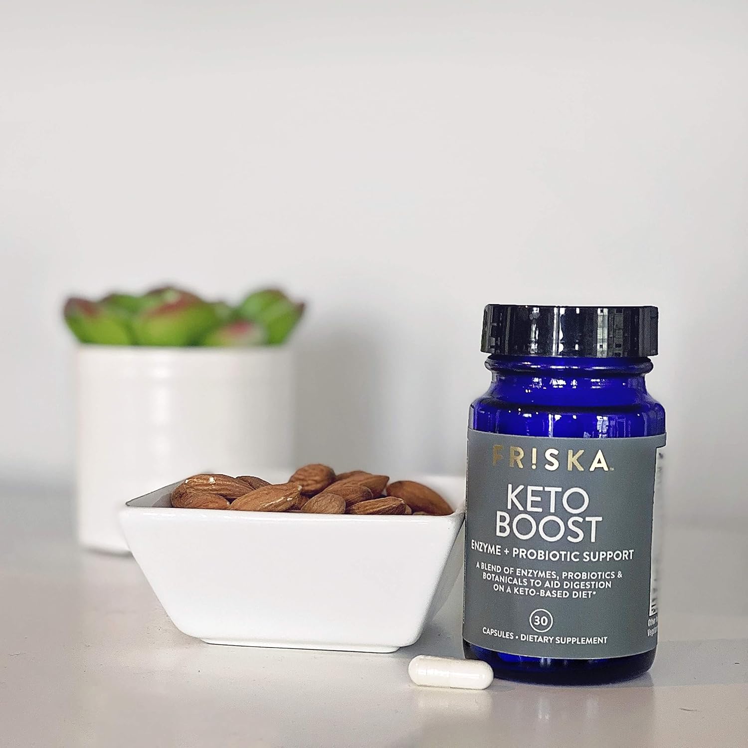Buy FRISKA Keto Boost Digestive Enzymes and Probiotics Supplement