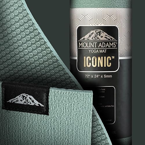 Miniatura 2 de Mount Adams Iconic 5mm Yoga Mat - The Mat That Speaks for Itself - 72" x 24", High-Density, Slip-Resistant Exercise Mat - Unique Texture for