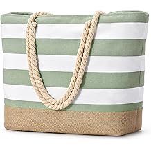 Bolsas de playa para mujer Bolso tote de playa de lona grande Bolsas de playa Bolso de piscina impermeable a prueba de arena Esenciales para viajar