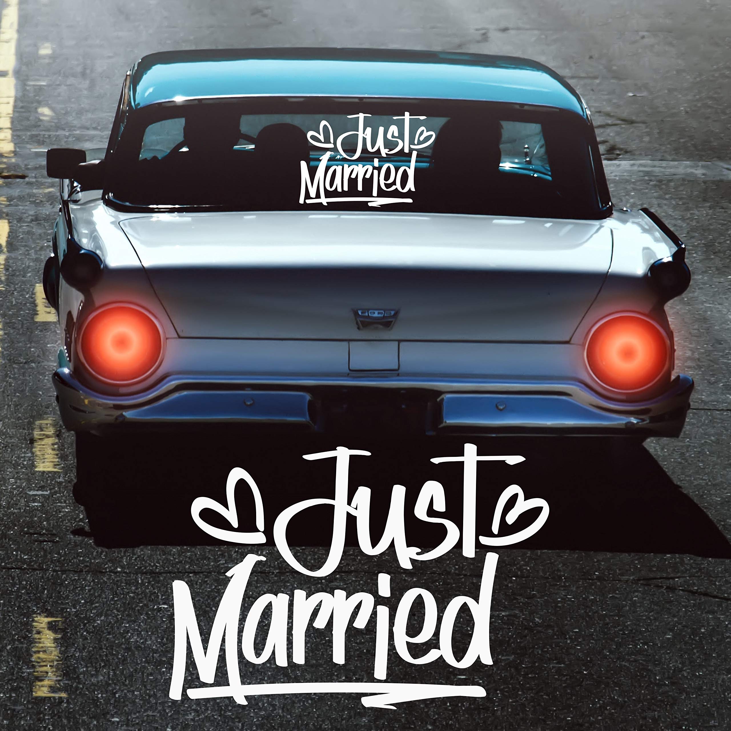 Just Married Wedding Car Decal Decoration
