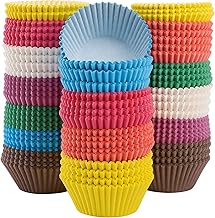 WUWEOT Pack of 800 Muffin Cases Cupcake Wrapper Paper Baking Cups Standard Baking Cups for Wedding Birthdays Multicoloured