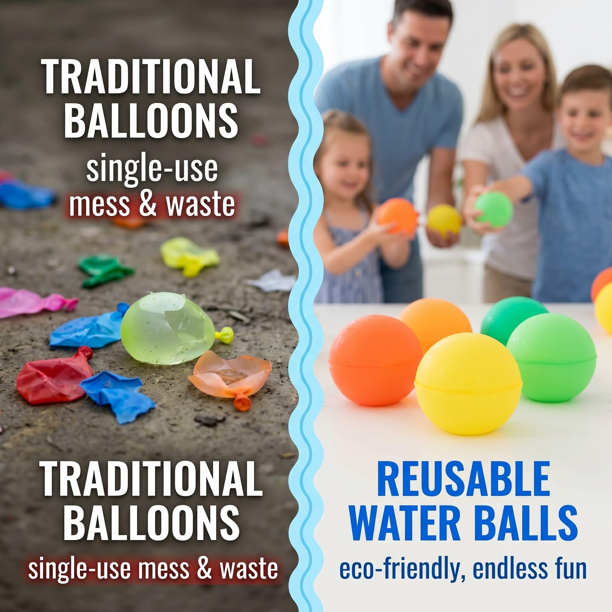10 Stück Wasserbomben Wiederverwendbar,Wiederverwendbare Wasserbomben Schnell Befüllbare Wasserbälle, Sommer Outdoor Spielzeug für Kinder Erwachsene, Garten Pool Strand Party Spiele