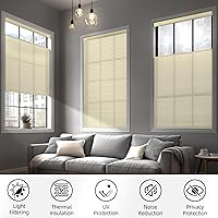 Vista 4 de BERISSA Persianas celulares sin cordones, sin herramientas, sin taladro, para ventanas de interiores, fáciles de instalar, 20 pulgadas de ancho x 36