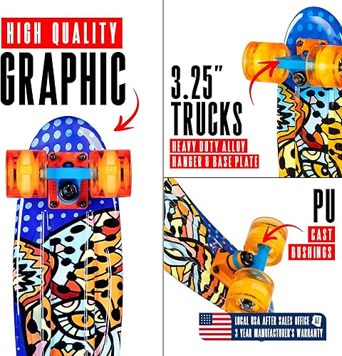 Miniatura 3 de Madd Gear Patineta Retro Board de 22 pulgadas, ideal para mayores de 5 años, límite de peso de 176 libras