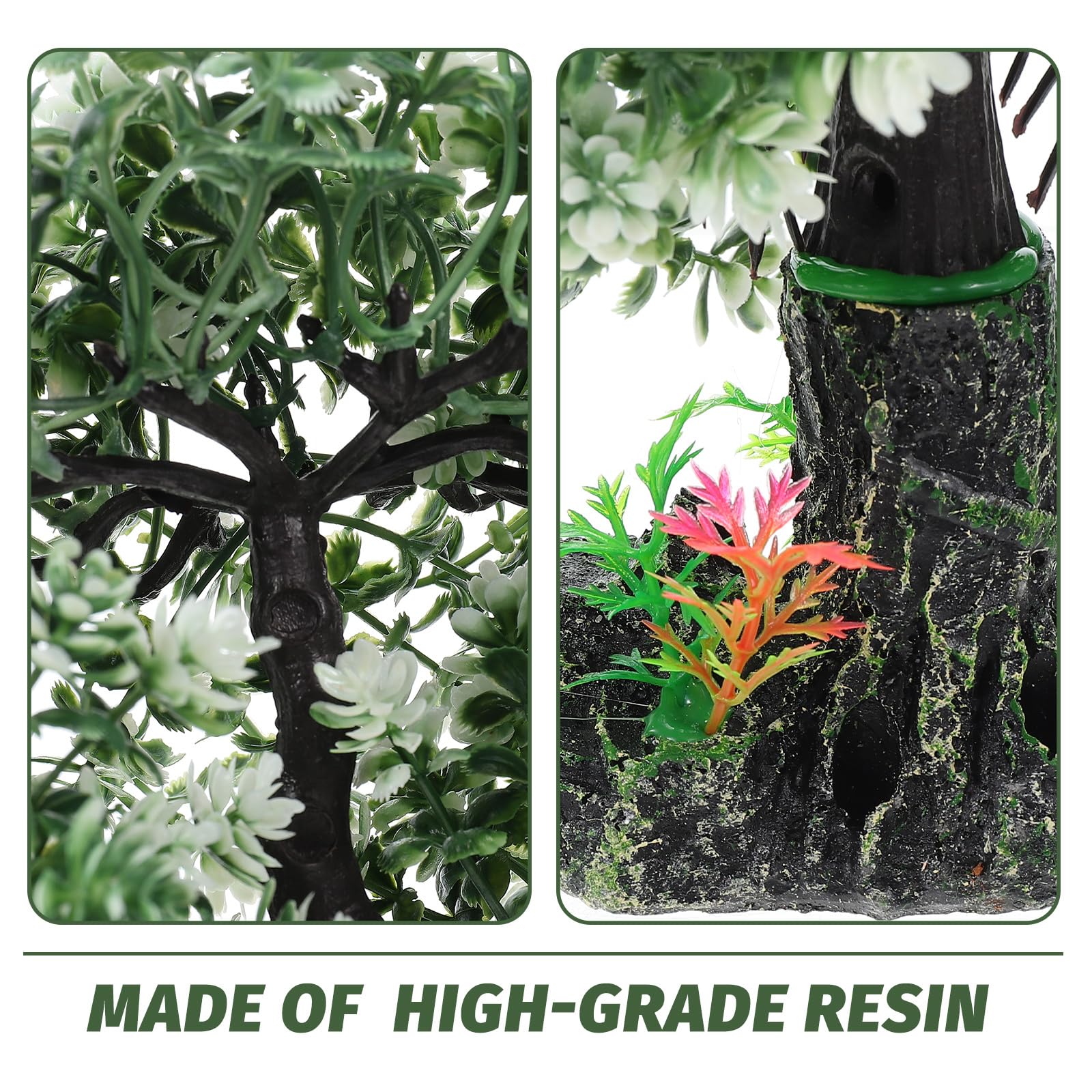 Healeved Arbre artificiel pour aquarium - Décoration en résine - Plante d'aquarium
