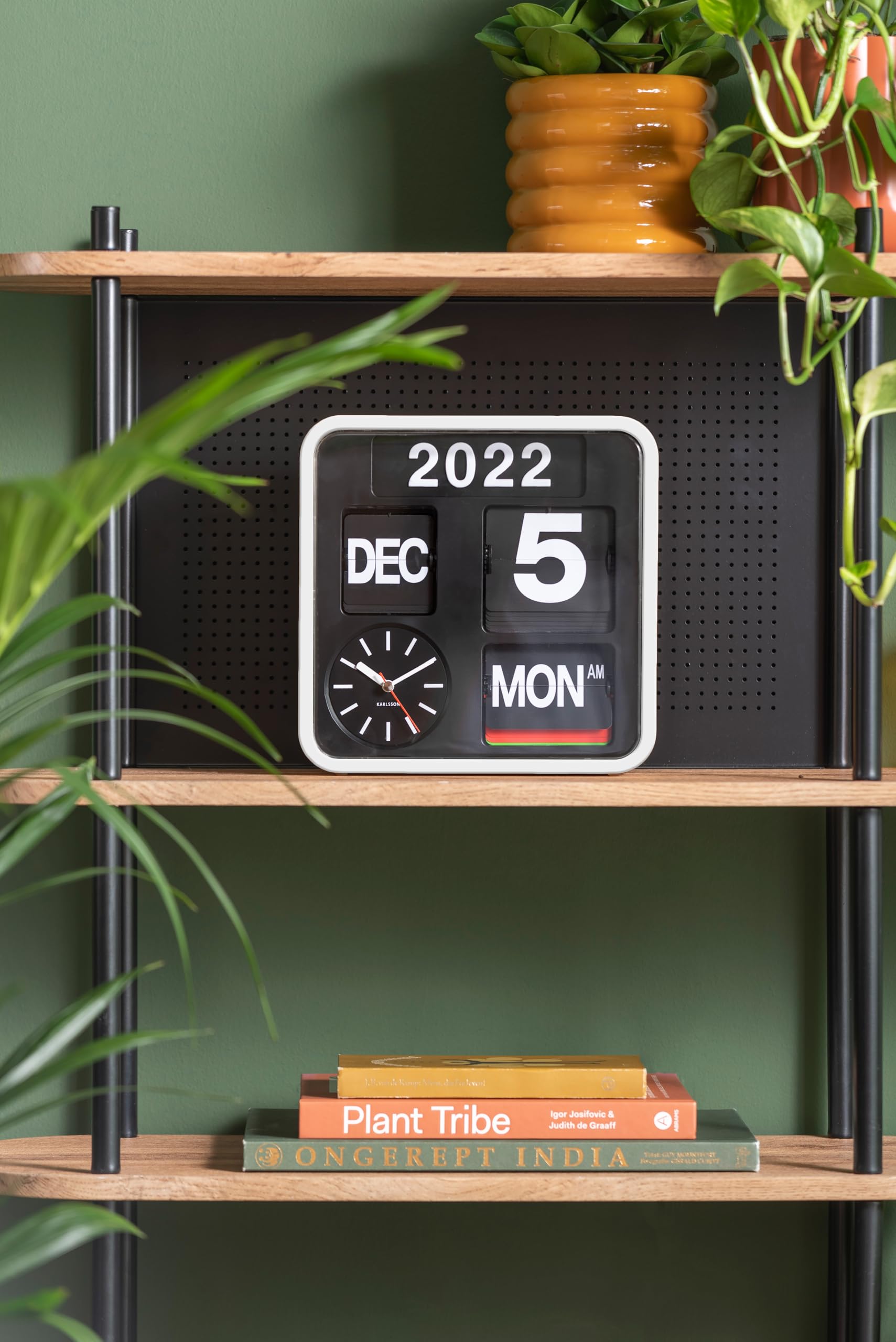 Karlsson Flip Calendar Wall Clock White Mini Flip : Amazon.ca: Home