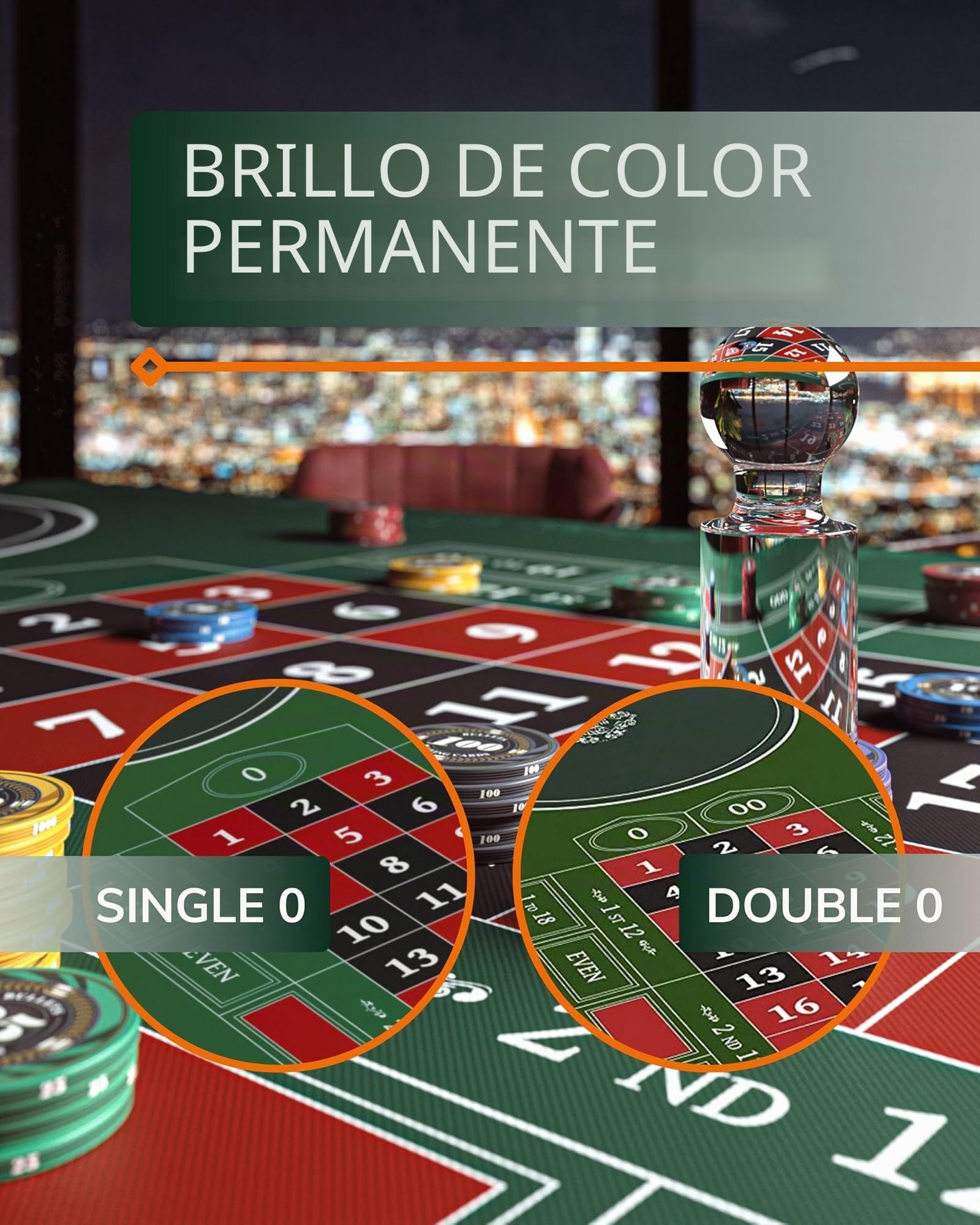 Bullets Playing Cards, Alfombra de la ruleta en 180 x 90 cm, alfombra de mesa para una sensación de casino real