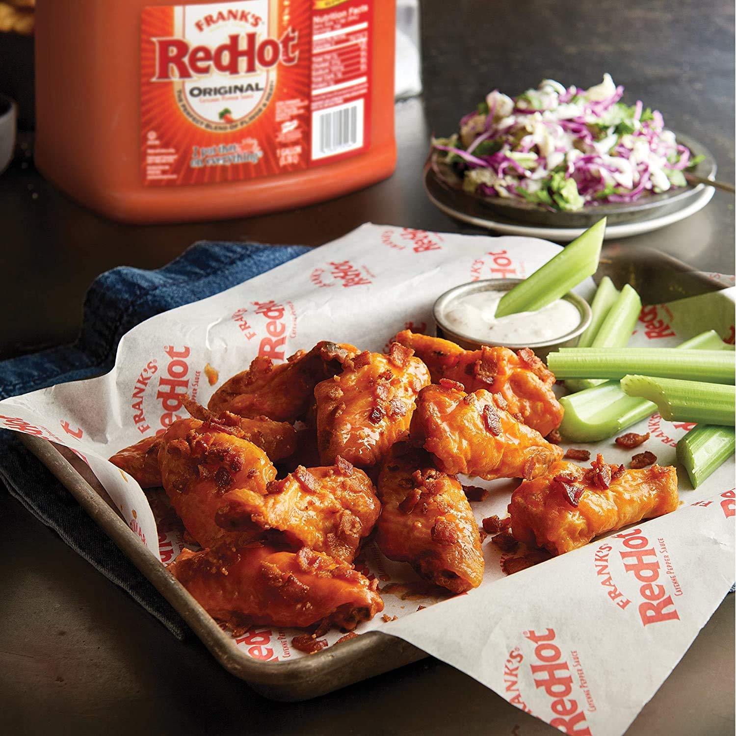 SABORMEX Frank's RedHot Original Cayenne Pepper Sauce, Sauce Piquante au Piment Rouge de Cayenne 3780 ml