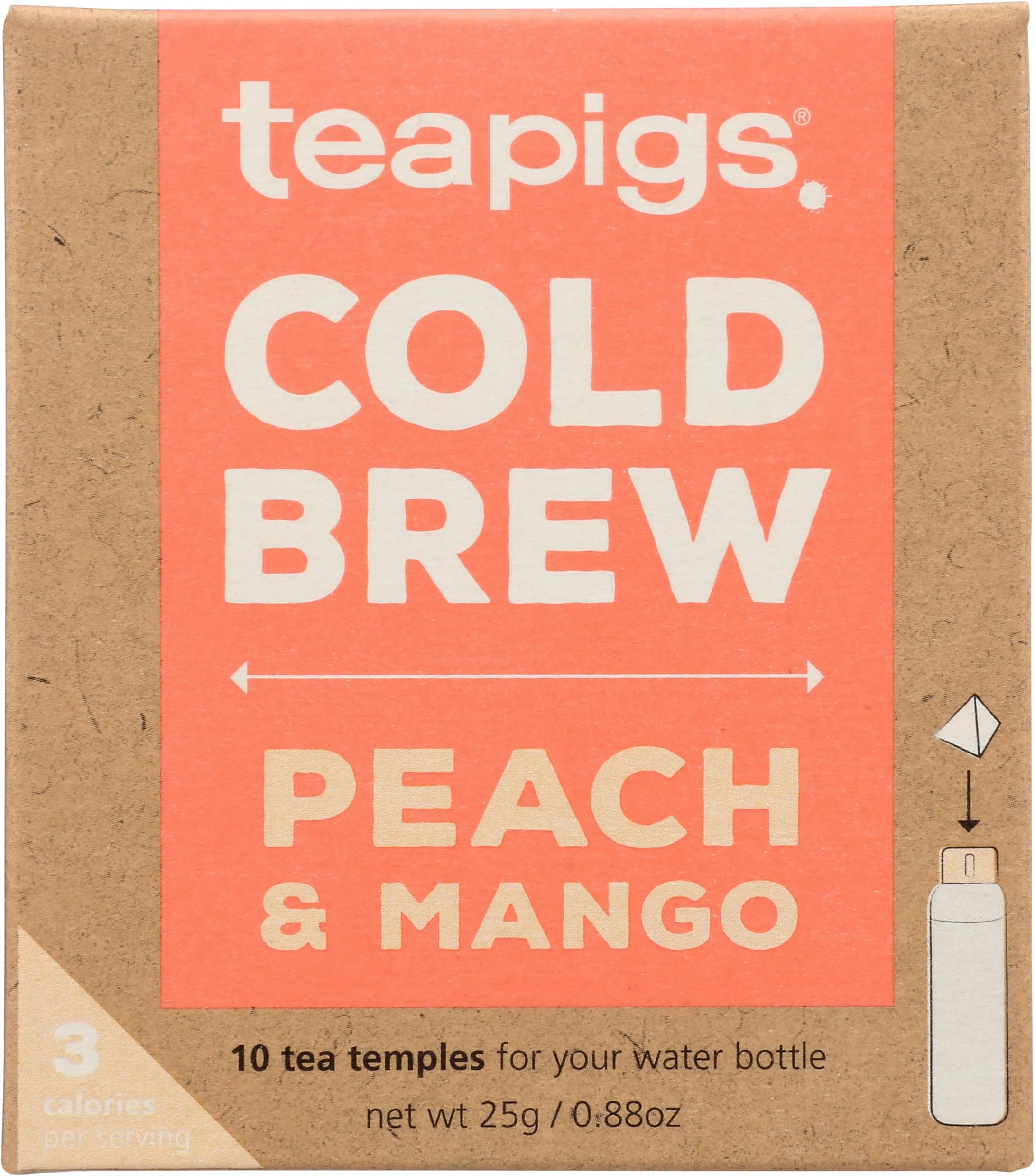 TEAPIGS Peach & Mango Cold Brew Tea, 10 CT