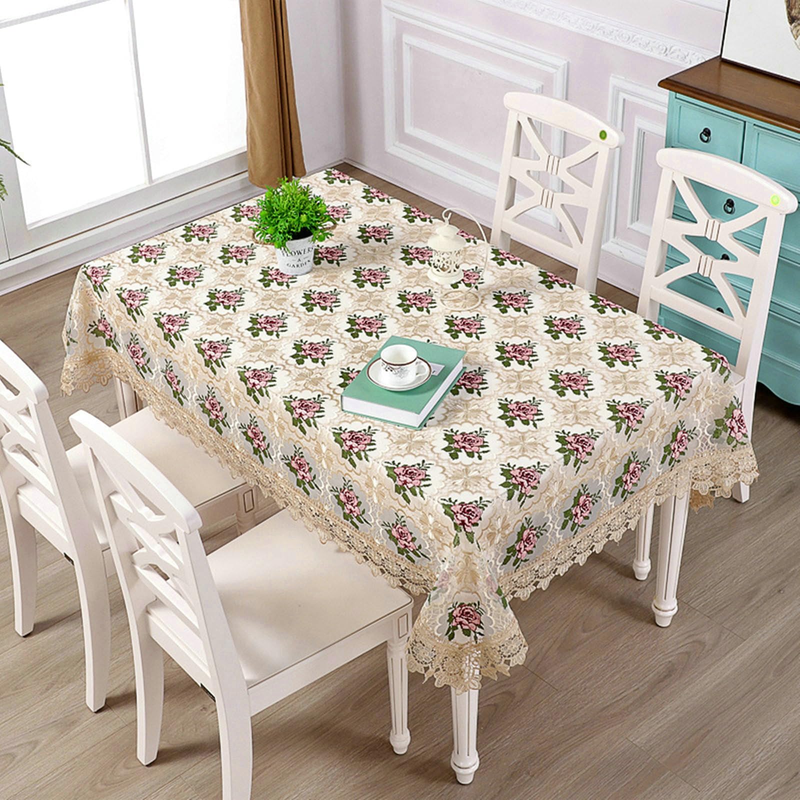 Tovaglia Poliestere Rosa, Tovaglia Rettangolare 150x300