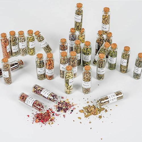 Miniatura 3 de Witchcraft Supplies Hierbas – Kit de 30 botellas de hierbas secas para principiantes – Suministros de altar hierbas curativas hierbas naturales