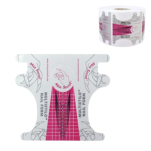 Mia Secret Multistilo 500 PCS - Puntas de extensión de uñas, formas para uñas acrílicas y de gel - Pegatinas guía