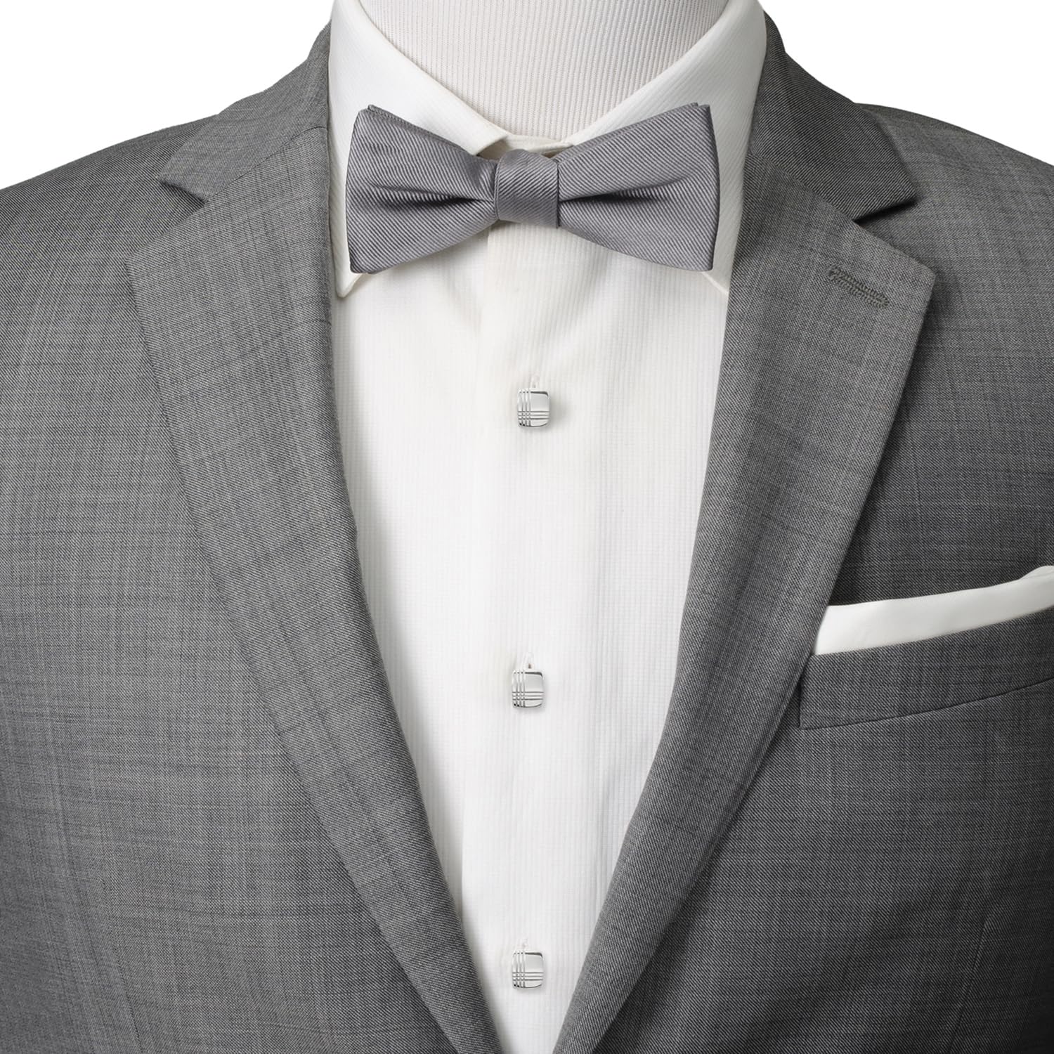 Stainless Steel Tartan Plaid Studs, Tuxedo Studs for men