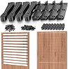 Suemisi Louver Bracket Kit, Louver Hardware Set,Window Shutter Hardware,Deck Sunblind System for Fence,Garden, Shutters and Blinds 1