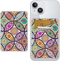 Vista 15 de Cartera de cuero para teléfono adhesiva, soporte para tarjetas para estuche de teléfono, billetera con adhesivo para tarjetas de crédito, adecuada