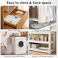 Vista 6 de Tabla de planchar pequeña de mesa con colgador para ropa y cubierta y almohadilla resistentes al calor, 24"x14.5" tabla de planchar compacta