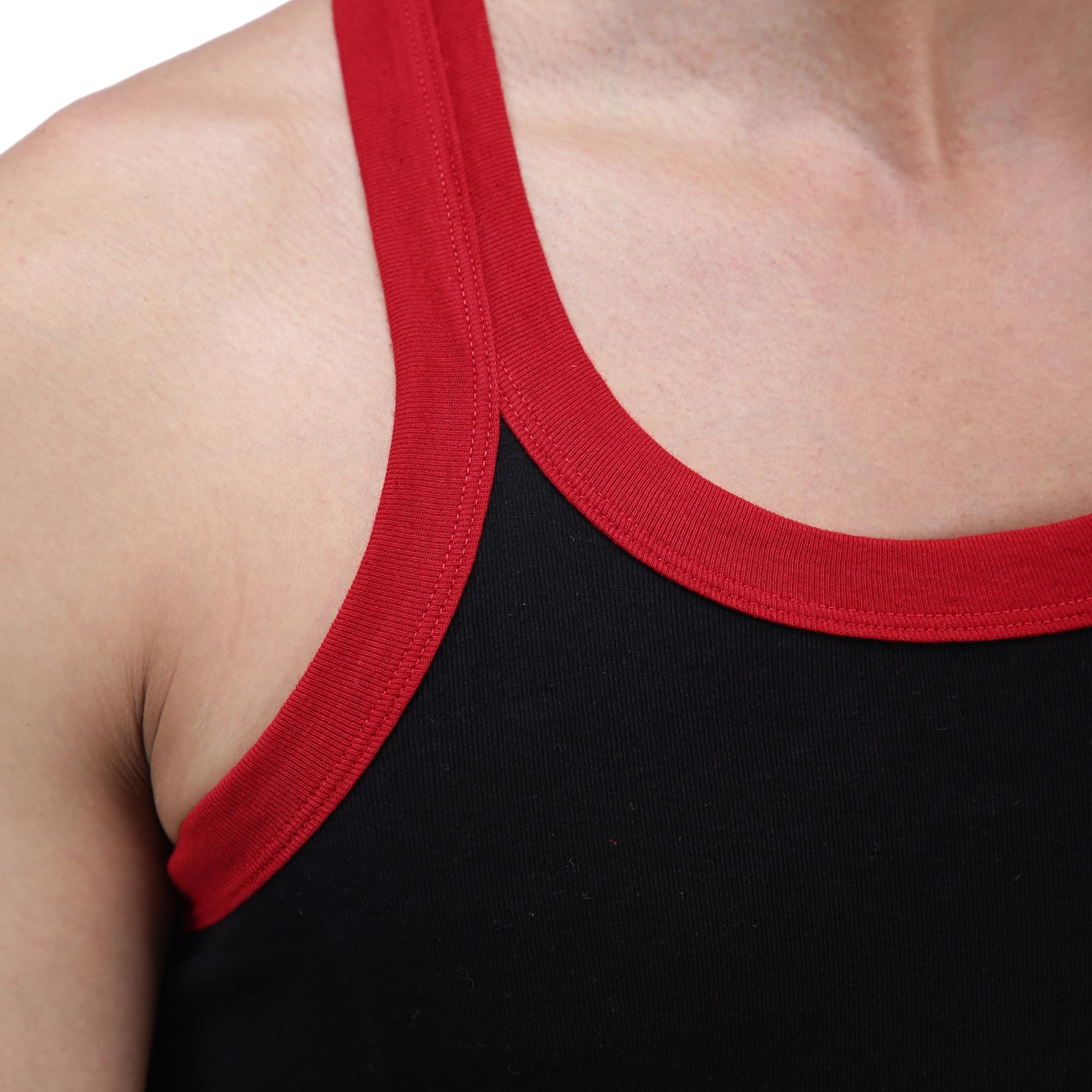 Amul Comfy Men's Gym Vest | Round Neck | Breathable Workout Innerwear | Ultra Soft Moisture Wicking | Pack of 3 | Color May Vary 3