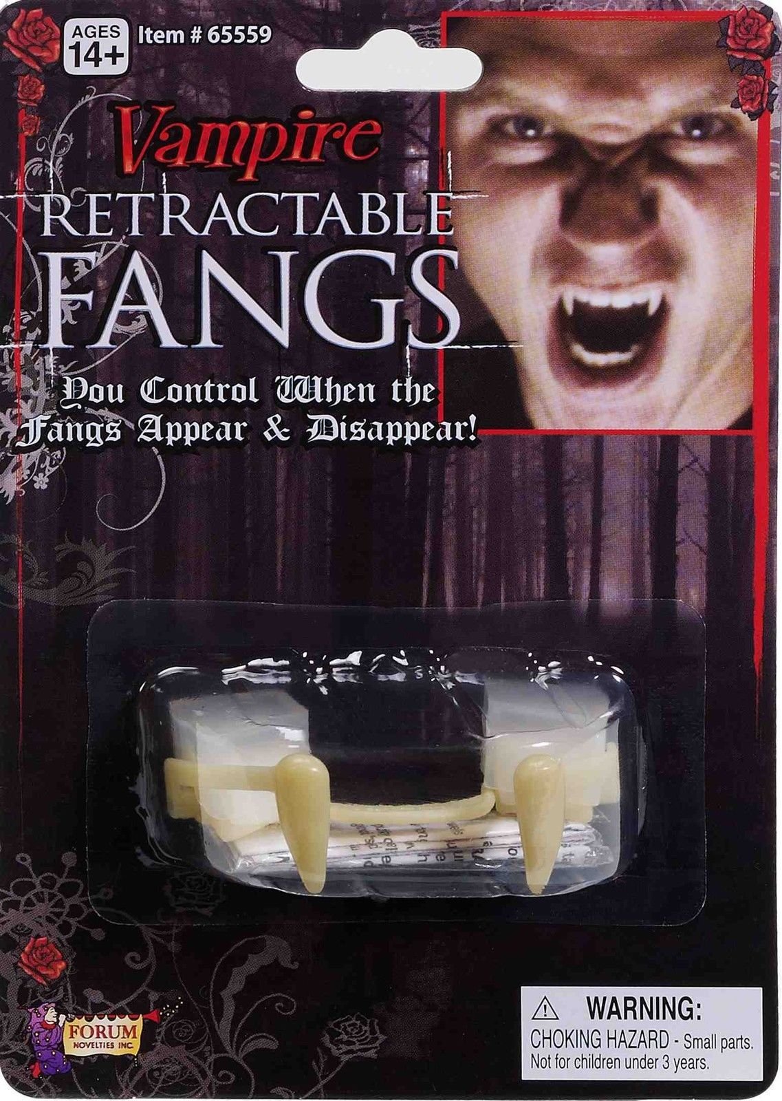 Retractable Vampire Fangs Adult リトラクタブル吸血鬼の牙大人用 サイズ：One-Size
