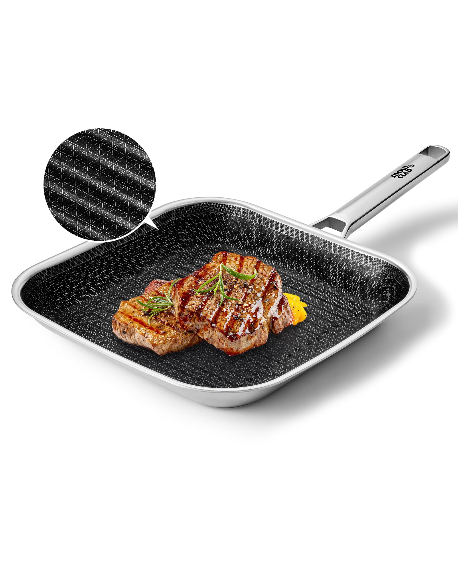 SNOWCLAD Stainless Steel Grill Pan