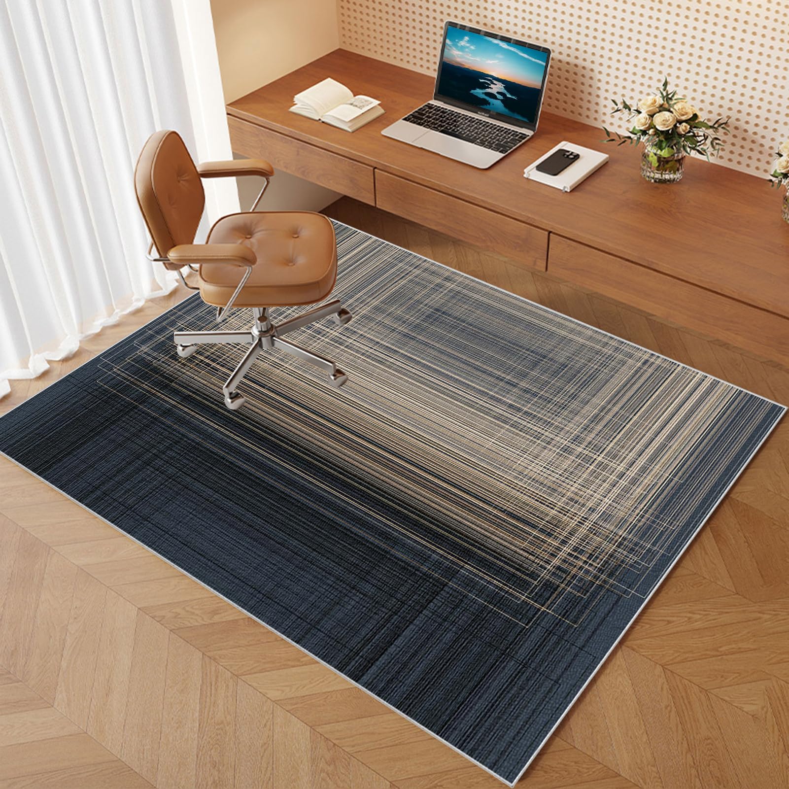 Chair Mat for Carpet Floors Rectangle Office Computer Floor Mat for Carpet Rolling Chairs Gaming Rug Home Large Anti-Slip Floor Protectors Mat Large Protectors floors Gaming Chair Mat 90 x 160 cm — image 1