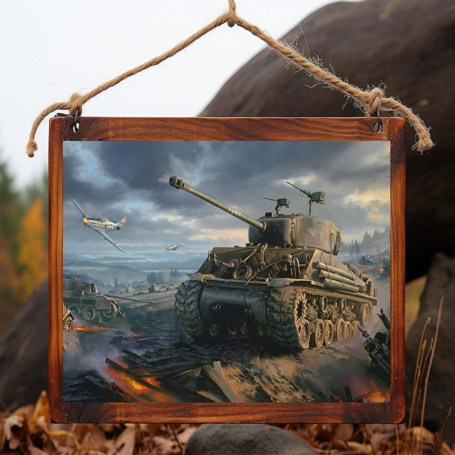 ZUVRDIAI DIY Oil Painting Paint by Number Kit Retro Tank for Adults Beginner Drawing with Brushes Decor Decorations Gifts 16x20 Inch Frameless