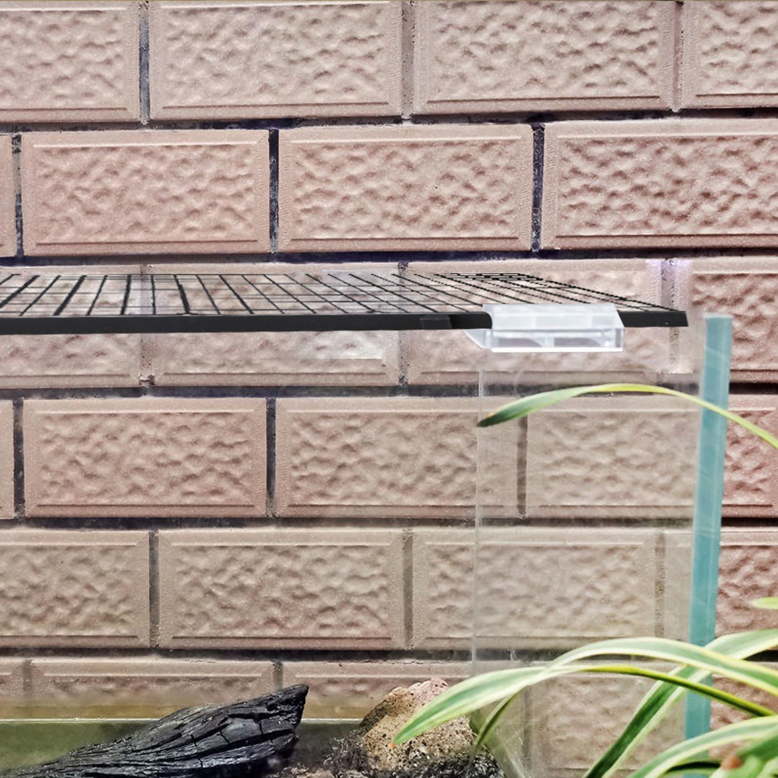 8 przegródek do akwarium, plastikowa siatka filtrująca do akwarium, ścianka działowa do akwarium, płytka filtracyjna, taca z 10 klipsami przyssawkowymi (30 x 15 cm)