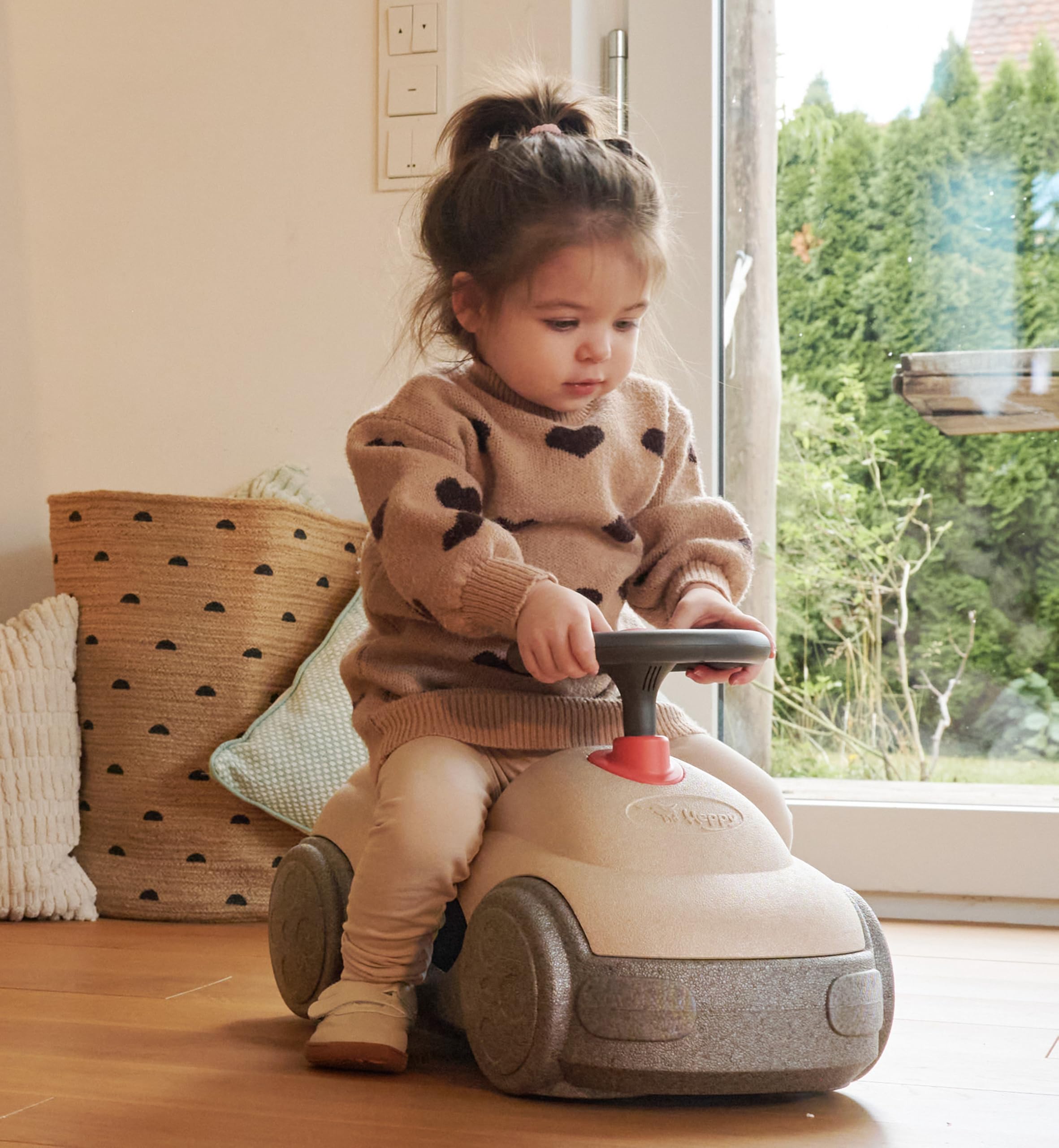 Big Heppy Car – Rutschfahrzeug mit 360°-Rollen & Stauraum – Indoor Rutscher, leicht & möbelschonend – EPP Material – kindersicher & robust, für Kinder ab 12 Monaten